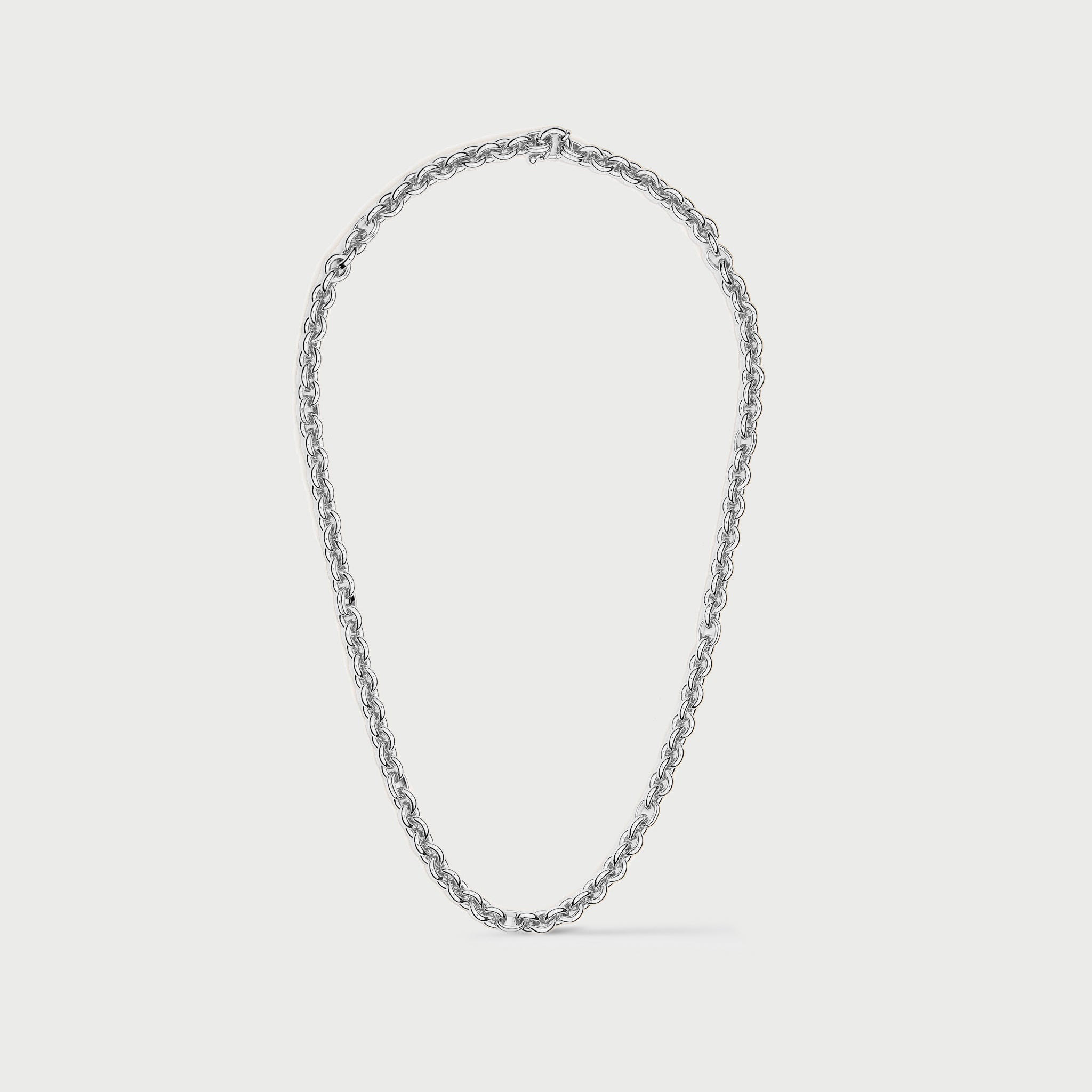 Rollo Chain Medium Necklace  in Silver